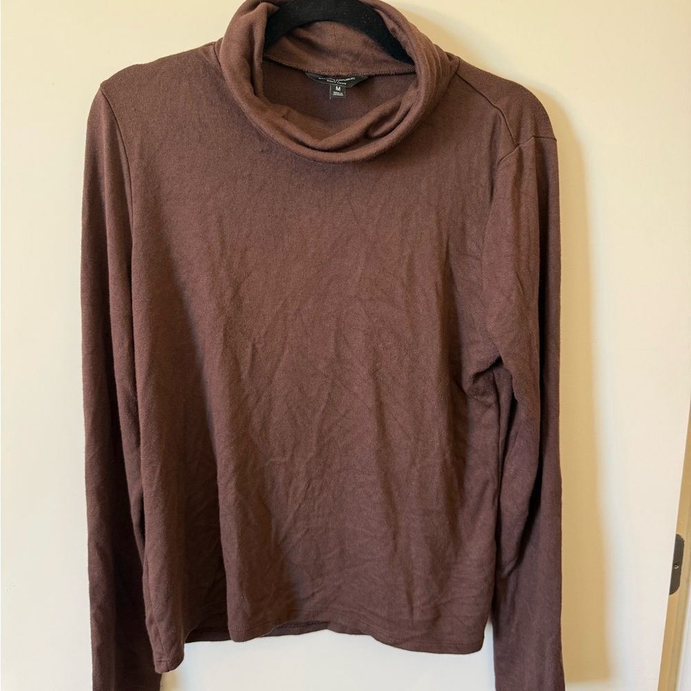 Banana Republic Soft Luxe Brown Turtleneck Top